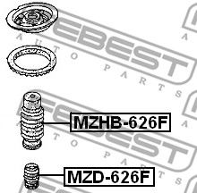 Отбойник амортизатора переднего FEBEST MZD626F