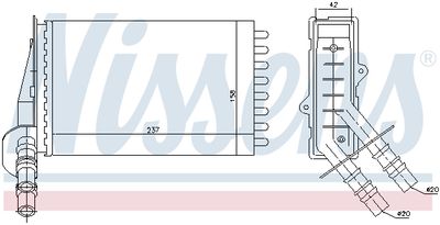 Радиатор отопителя NISSENS 73374