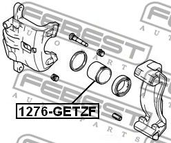 Поршень суппорта тормозного переднего FEBEST 1276GETZF
