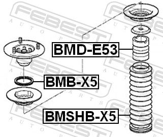 Отбойник амортизатора переднего FEBEST BMDE53