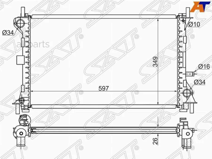 Радиатор SAT SGFD0001R