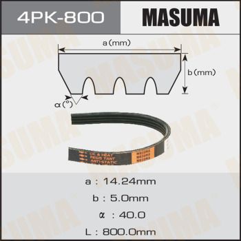 Ремень поликлиновой Masuma 4PK800