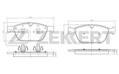 Колодки тормозные дисковые передние Zekkert BS1053