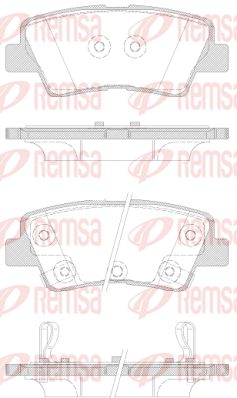 Колодки тормозные задние REMSA 136242
