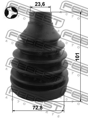 Пыльник ШРУС внутреннего комплект FEBEST 0815PG22T