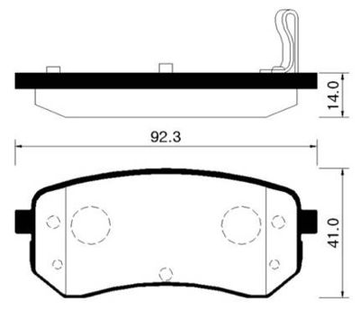 Колодки тормозные дисковые задние HSB HP1038