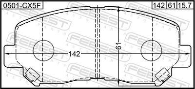 Колодки тормозные передние FEBEST 0501CX5F