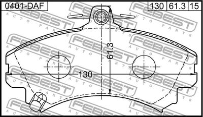 Колодки тормозные передние FEBEST 0401DAF