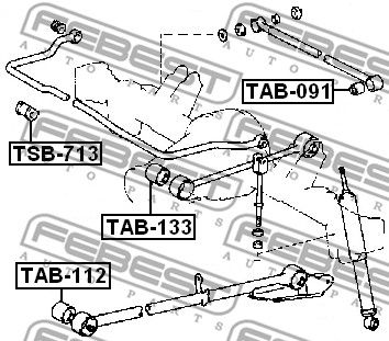 Сайлентблок заднего поперечного рычага FEBEST TAB091