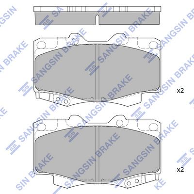 Колодки тормозные дисковые SANGSIN SP1375