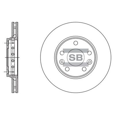 Диск тормозной передний SANGSIN SD3060