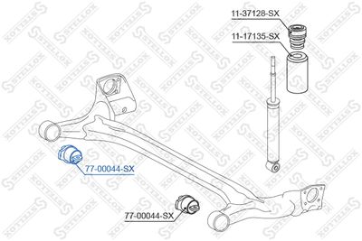 Сайлентблок рычага задней подвески внутренний STELLOX 7700044SX