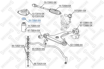 Подшипник опоры амортизатора STELLOX 2672001SX