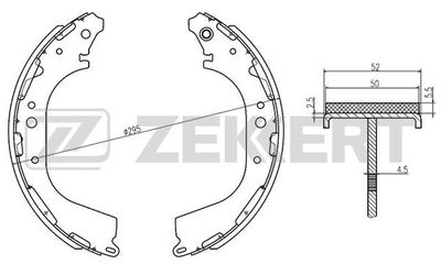 Колодки тормозные задние барабанные Zekkert BK4145