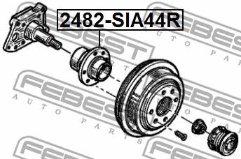Ступица колеса с интегрированным подшипником FEBEST 2482SIA44R