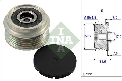 Шкив генератора INA 535003410
