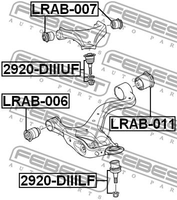 Опора шаровая FEBEST 2920DIIILF