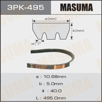 Ремень ручейковый Masuma 3PK495