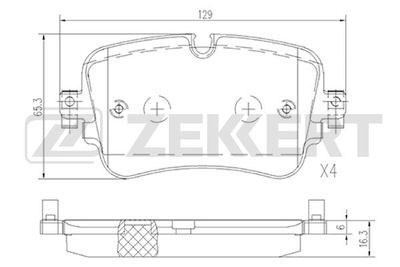 Колодки тормозные дисковые задние Zekkert BS1532