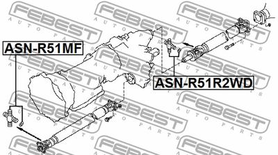 Крестовина карданного вала FEBEST ASNR51MF