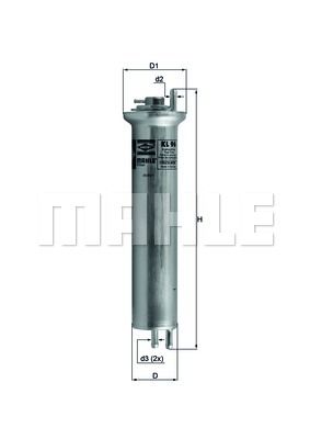 Фильтр топливный MAHLE KL96