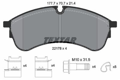 Колодки тормозные передние TEXTAR 2217801