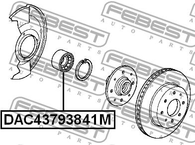 Подшипник передней ступицы FEBEST DAC43793841M