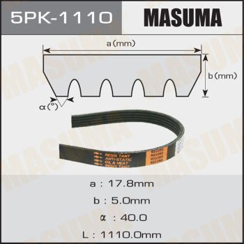 Ремень поликлиновой Masuma 5PK1110