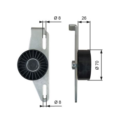 Ролик натяжителя GATES T39393
