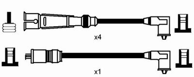 Комплект проводов высоковольтных NGK 2573
