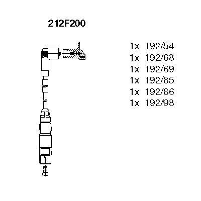 Комплект проводов высоковольтных BREMI 212F200