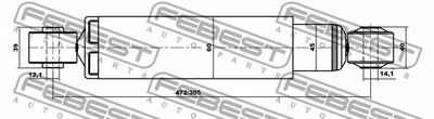 Амортизатор задний FEBEST 17655543R