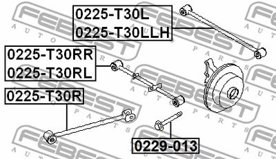 Тяга задняя поперечная FEBEST 0225T30L