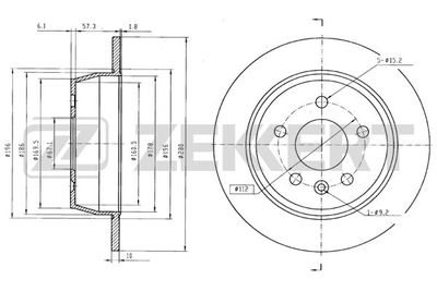 Диск тормозной задний Zekkert BS5239