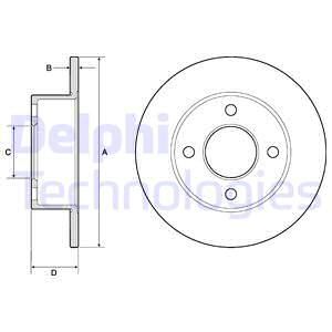 Диск тормозной DELPHI BG2343