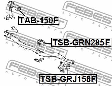 Втулка стабилизатора переднего FEBEST TSBGRN285F