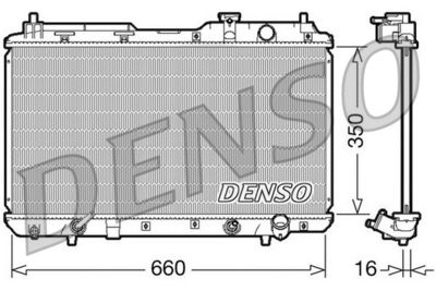 Радиатор системы охлаждения DENSO DRM40010