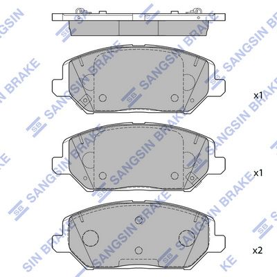 Колодки тормозные передние SANGSIN SP4242