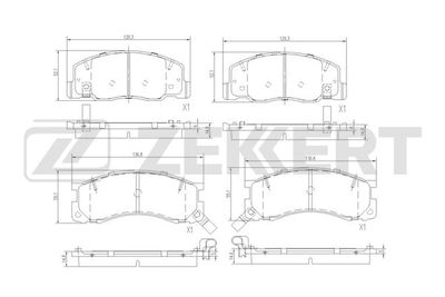 Колодки тормозные дисковые передние Zekkert BS3052