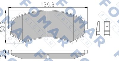 Колодки тормозные передние FOMAR FRICTION FO663681