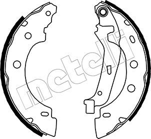 Колодки тормозные барабанные METELLI 530355
