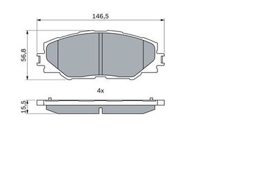 Колодки тормозные дисковые передние BOSCH 0986494174