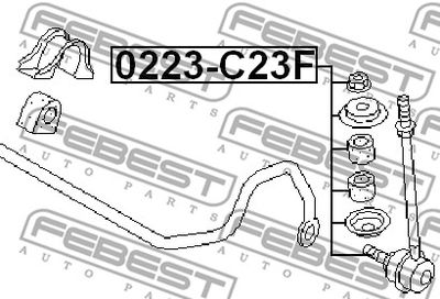Тяга стабилизатора переднего FEBEST 0223C23F