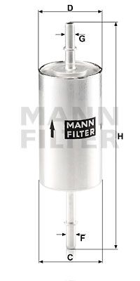 Фильтр топливный MANN-FILTER WK5121