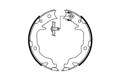 Колодки тормозные барабанные BOSCH 0986487766
