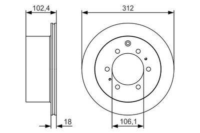 Диск тормозной задний BOSCH 0986479R57