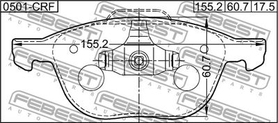 Колодки тормозные передние FEBEST 0501CRF