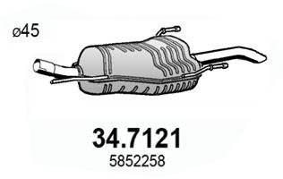 Глушитель задняя часть ASSO 347121