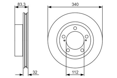 Диск тормозной передний BOSCH 0986479R29