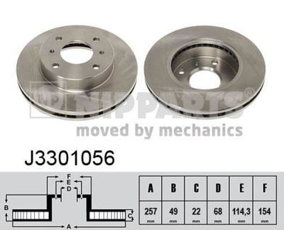 Диск тормозной передний NIPPARTS J3301056